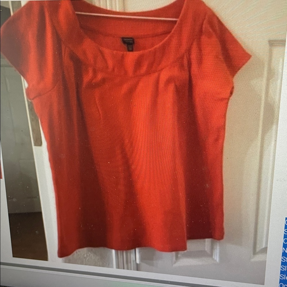Rafaella Studio short sleeve orange top XL